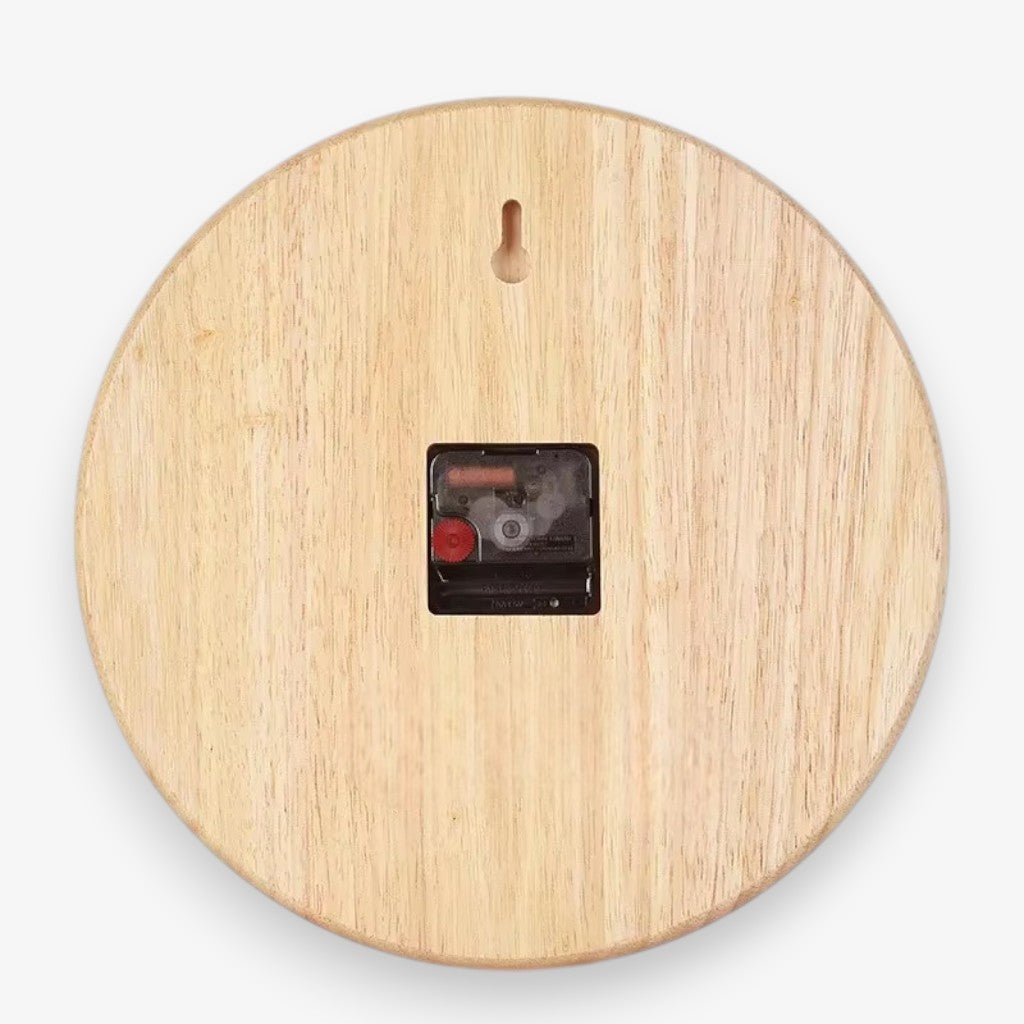 NatureDial Rustic Nordic Silent Wooden Wall Clock