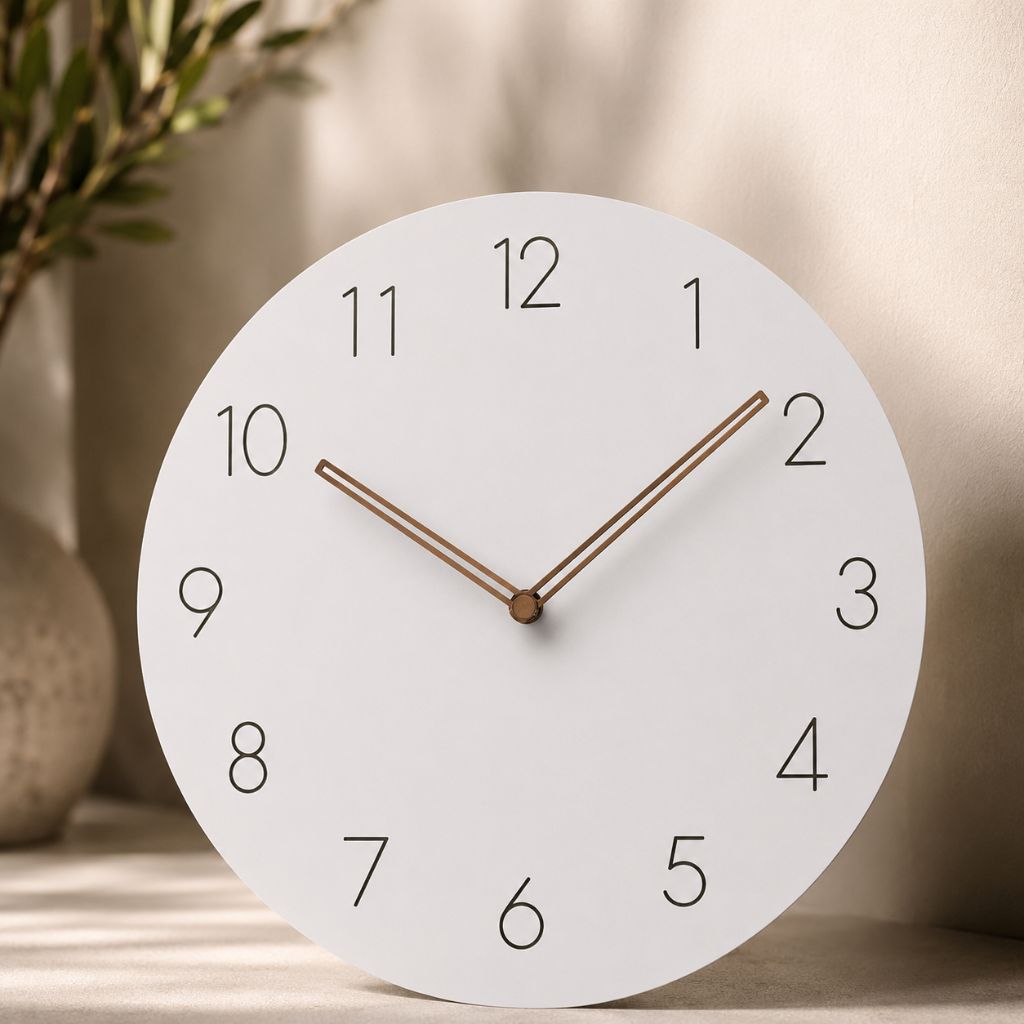 NordClock - Scandinavian Minimalist Wall Clock with Quiet Movement