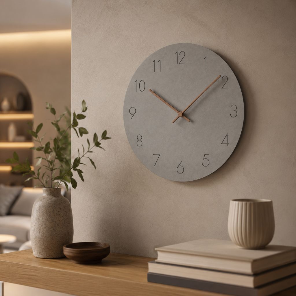 NordClock - Scandinavian Minimalist Wall Clock with Quiet Movement