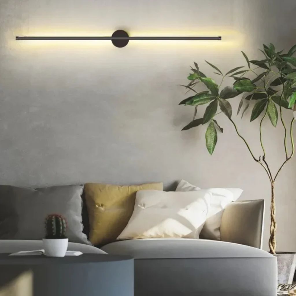 Nordic Black Linear LED Wall Sconce Slim Design