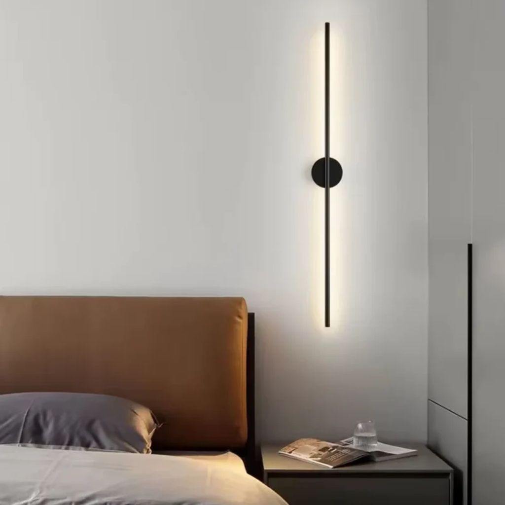 Nordic Black Linear LED Wall Sconce Slim Design