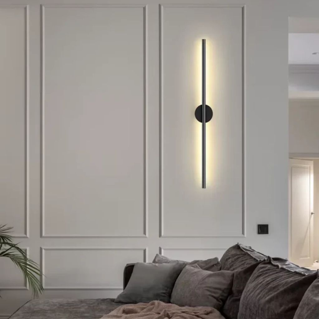 Nordic Black Linear LED Wall Sconce Slim Design