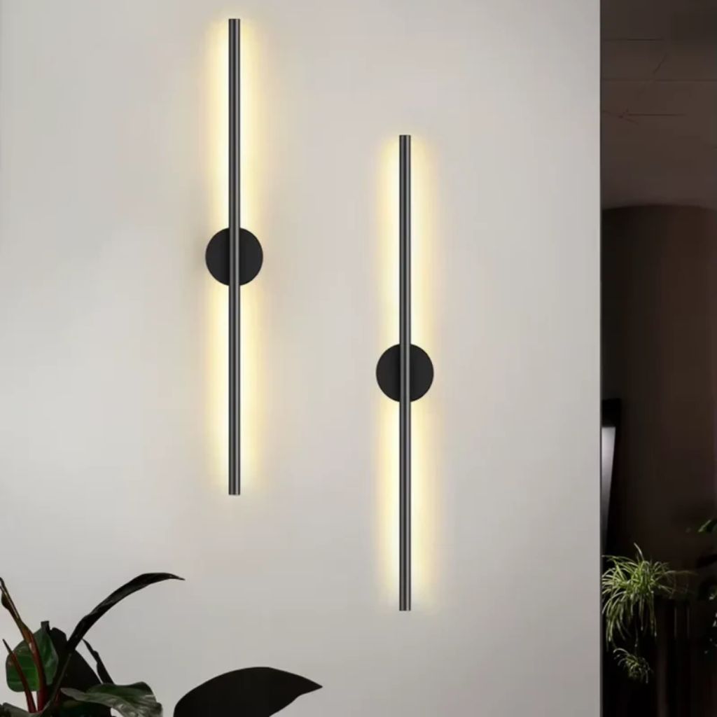 Nordic Black Linear LED Wall Sconce Slim Design