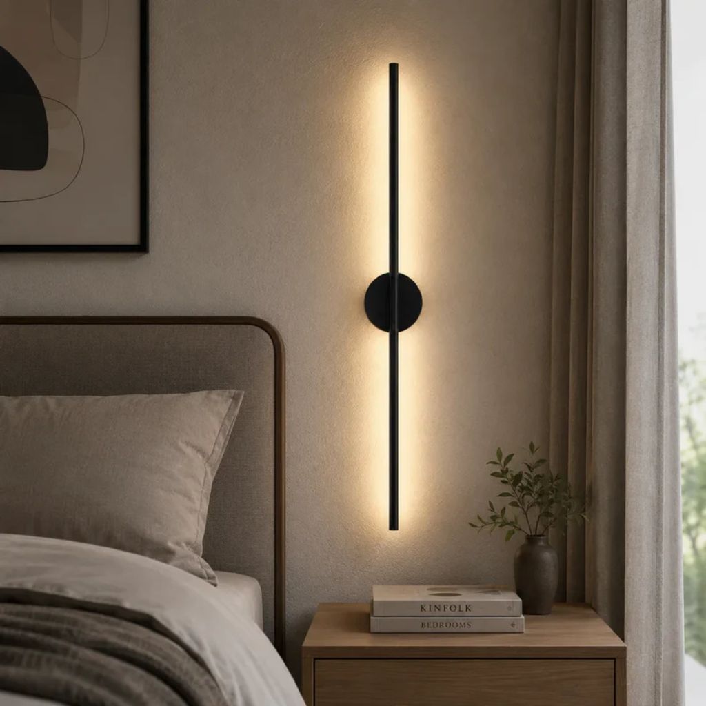Nordic Black Linear LED Wall Sconce Slim Design