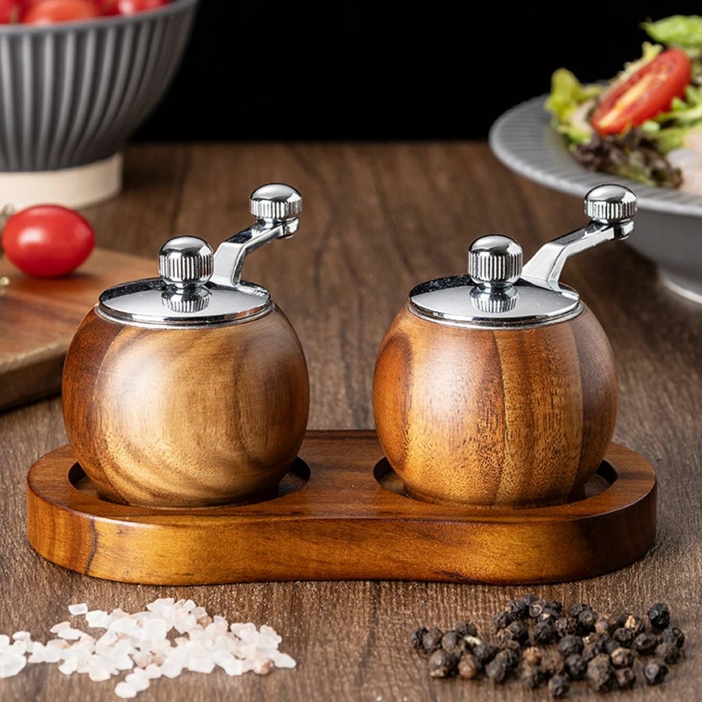 Nordic Salt and Pepper Mill Grinder Set Lattea