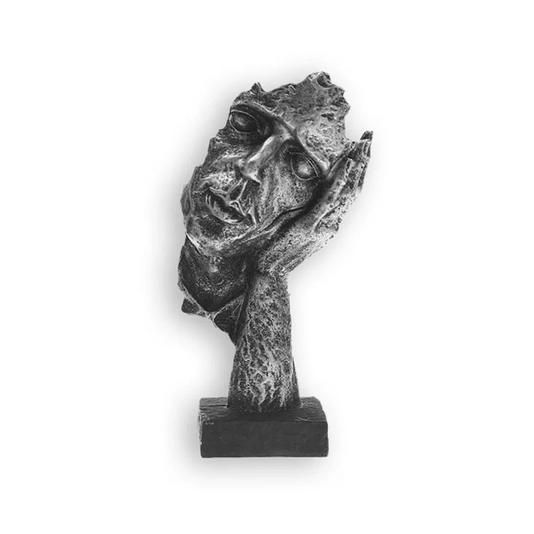 Odin's Faces Sculpture – Nordic-Inspired Decor