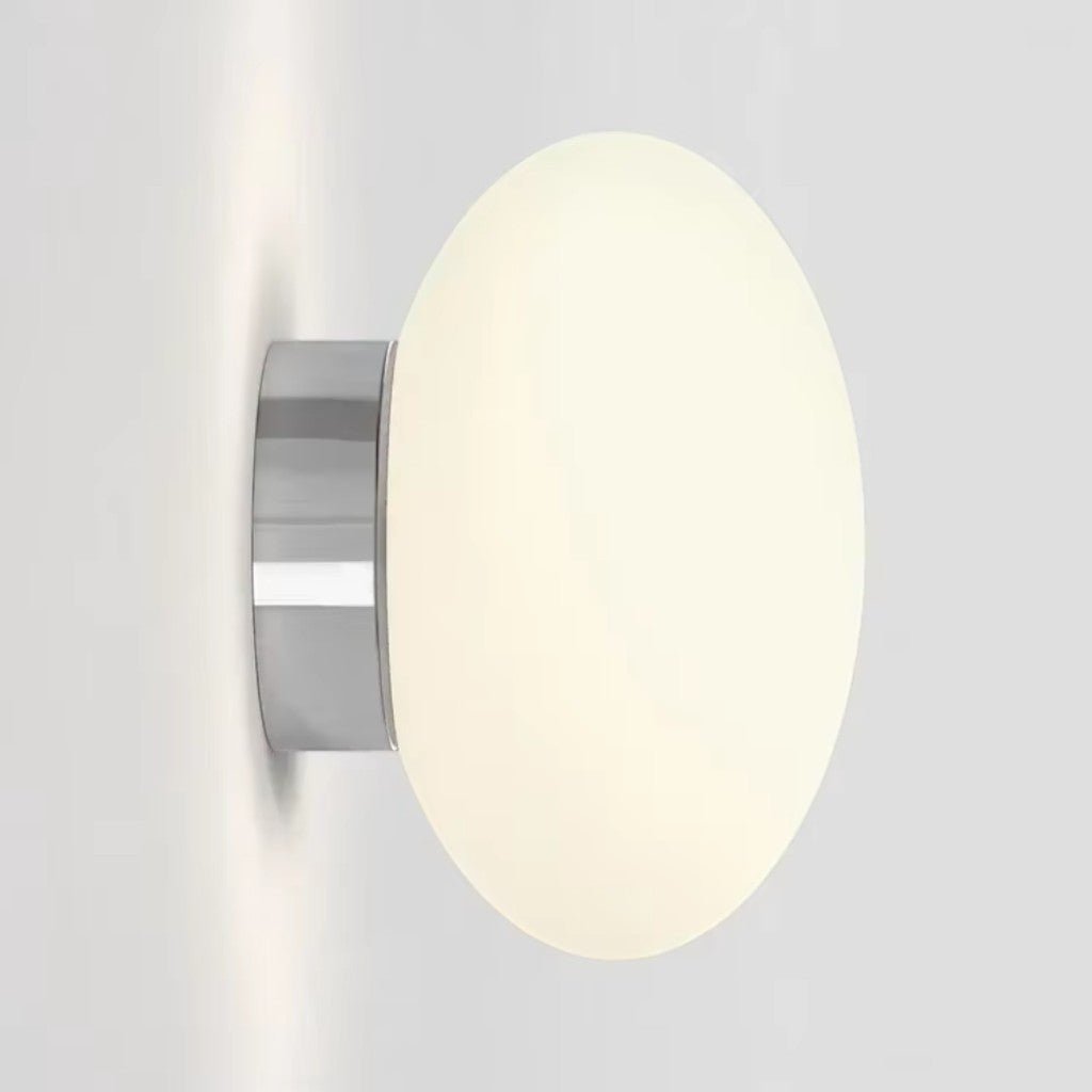 OpalHalo Nordic White Glass Orb Wall Sconce