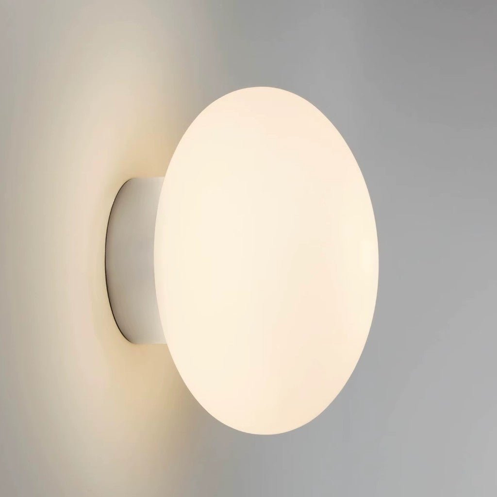 OpalHalo Nordic White Glass Orb Wall Sconce