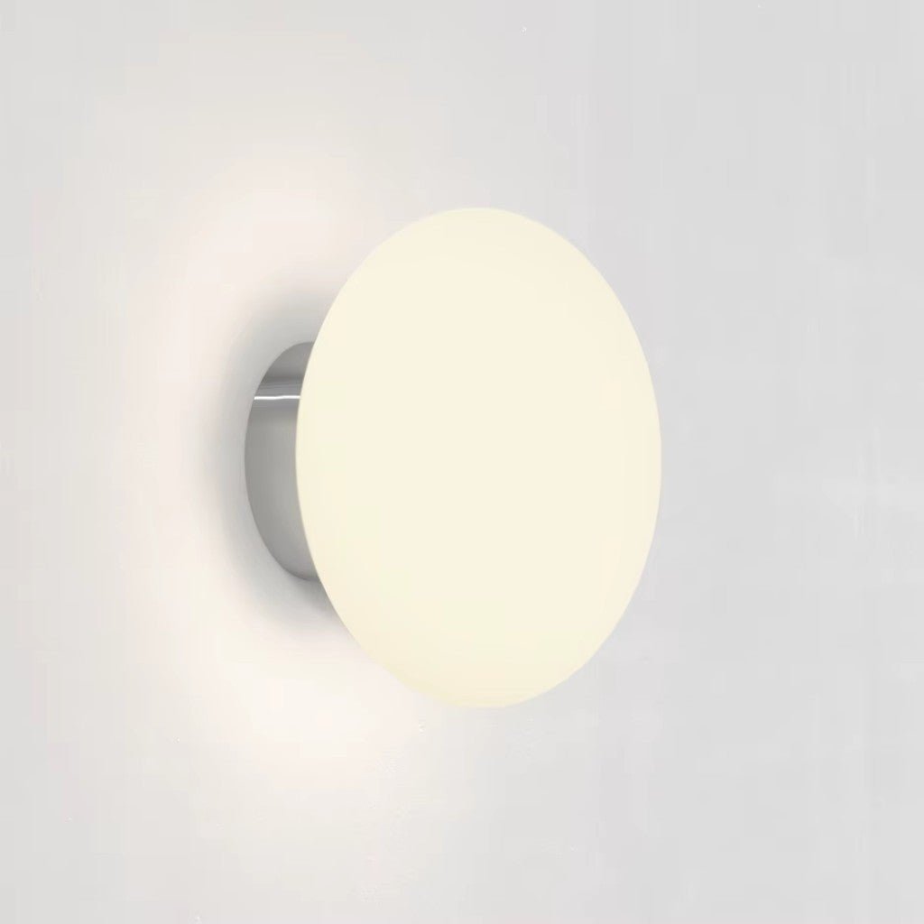OpalHalo Nordic White Glass Orb Wall Sconce