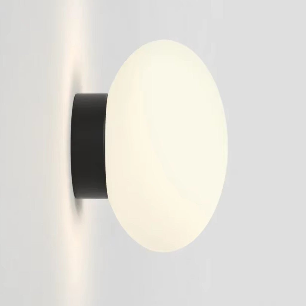 OpalHalo Nordic White Glass Orb Wall Sconce