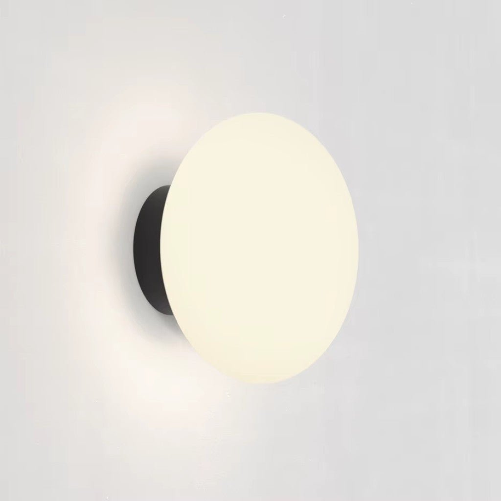 OpalHalo Nordic White Glass Orb Wall Sconce