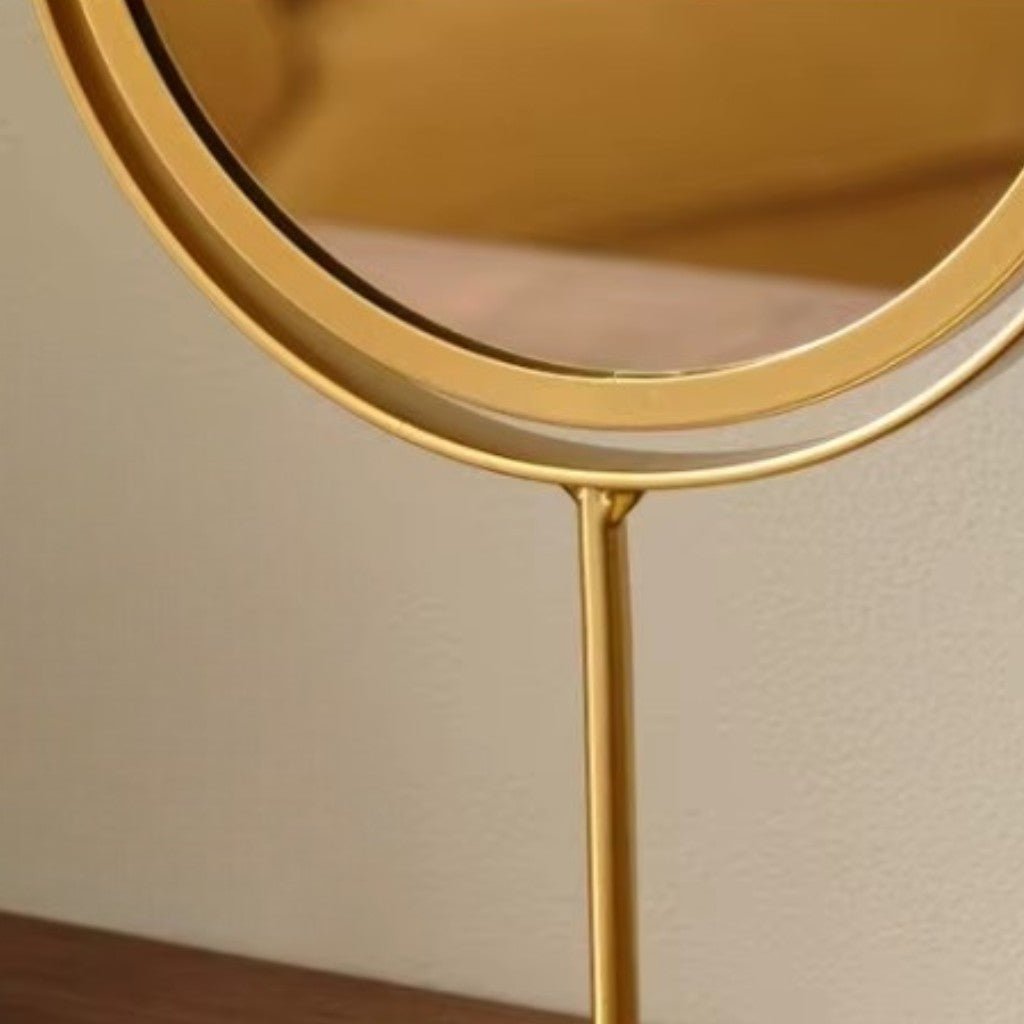 Oval Vanity Mirror Iron Desktop Stand 360° Rotating