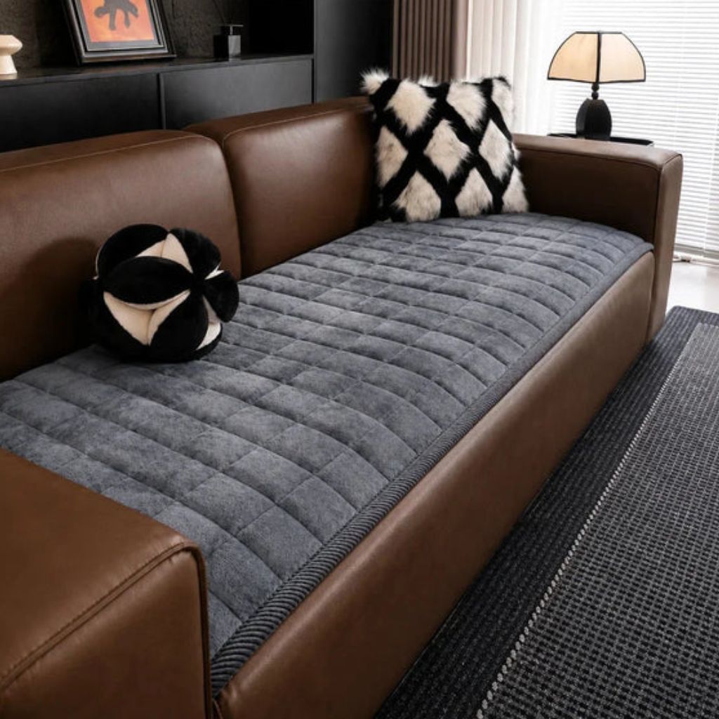 Quilted Sofa Cover Mat – Non-Slip & Pet Scratch Resistant