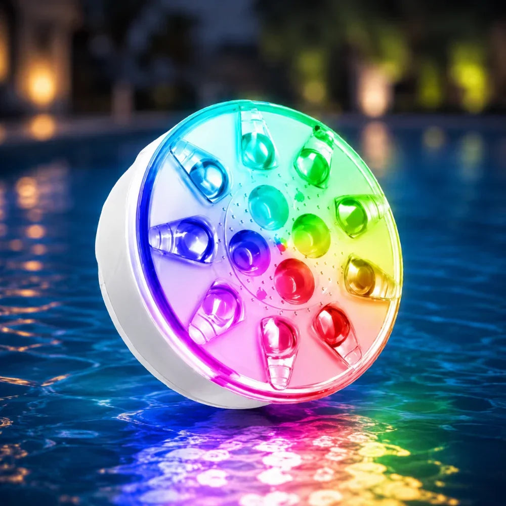 Rechargeable Pool Lights IP68 Waterproof Submersible LED with Remote