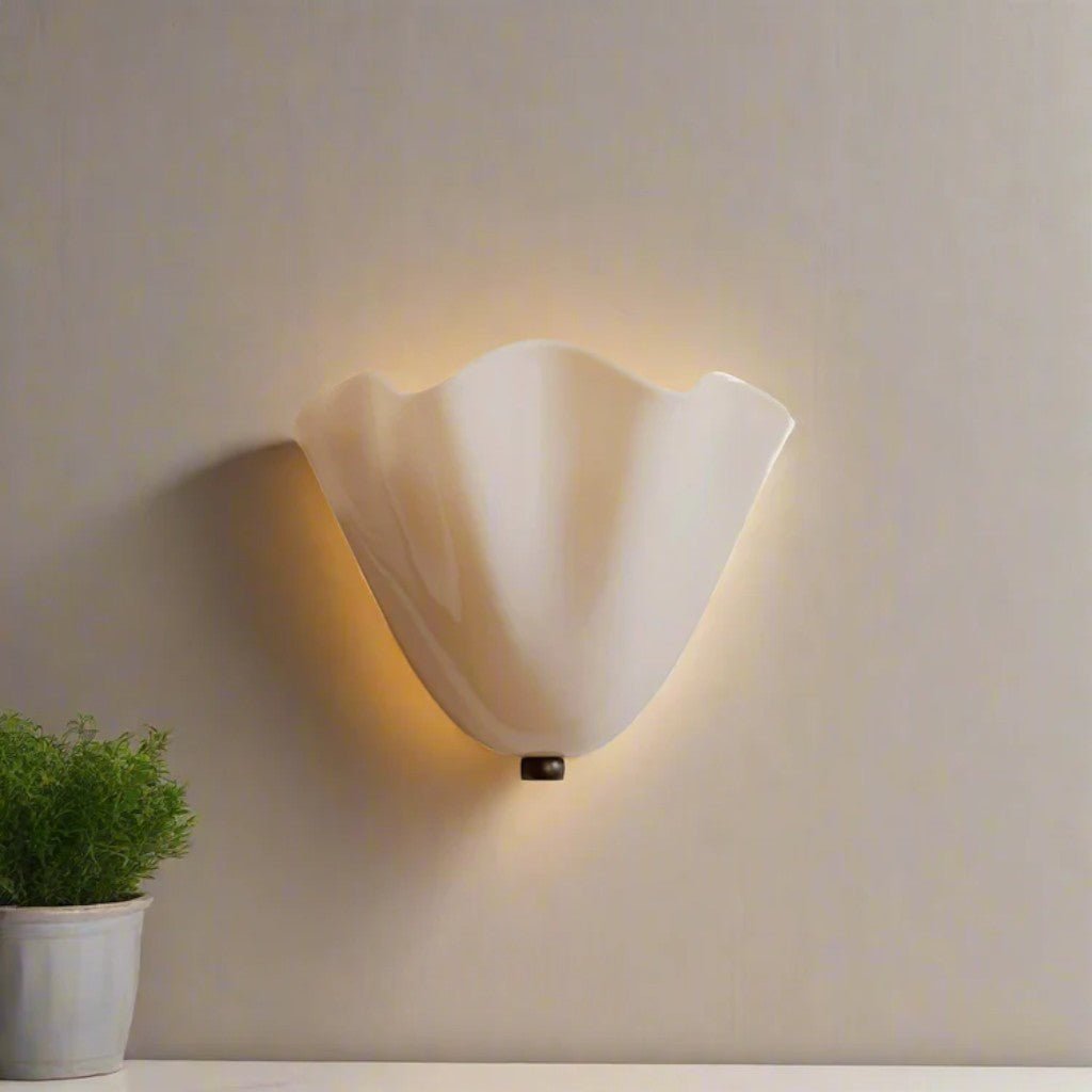 Retro Glass Shell Wall Light Sconce