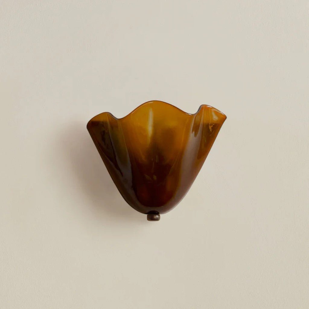 Retro Glass Shell Wall Light Sconce
