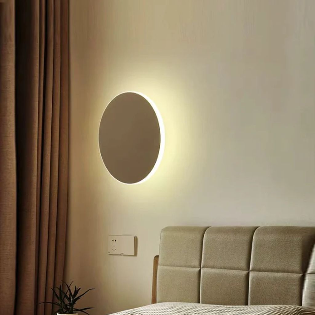 Round Backlit Sconce LED Wall Light for Interiors