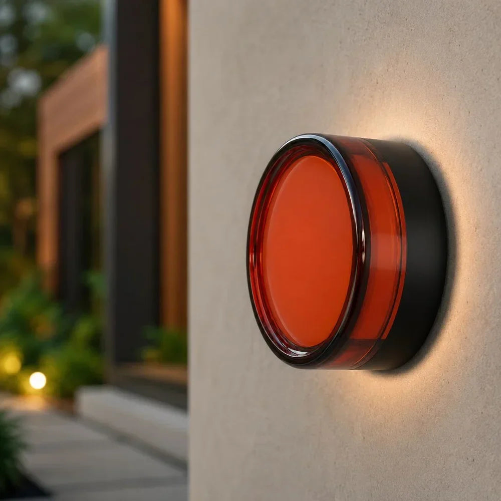 Round LED Wall Sconce IP65 CCT Switch Indoor Outdoor Lamp