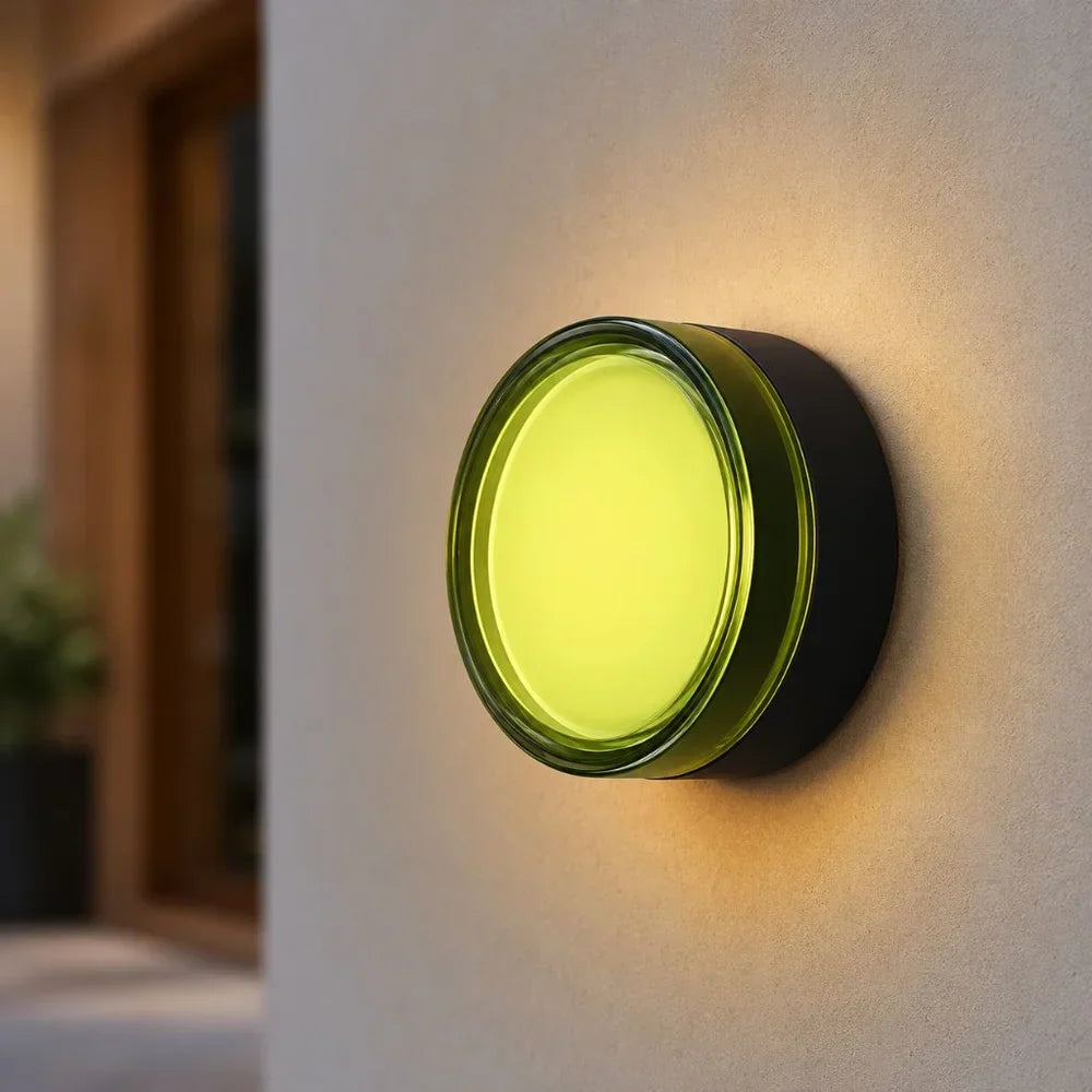 Round LED Wall Sconce IP65 CCT Switch Indoor Outdoor Lamp