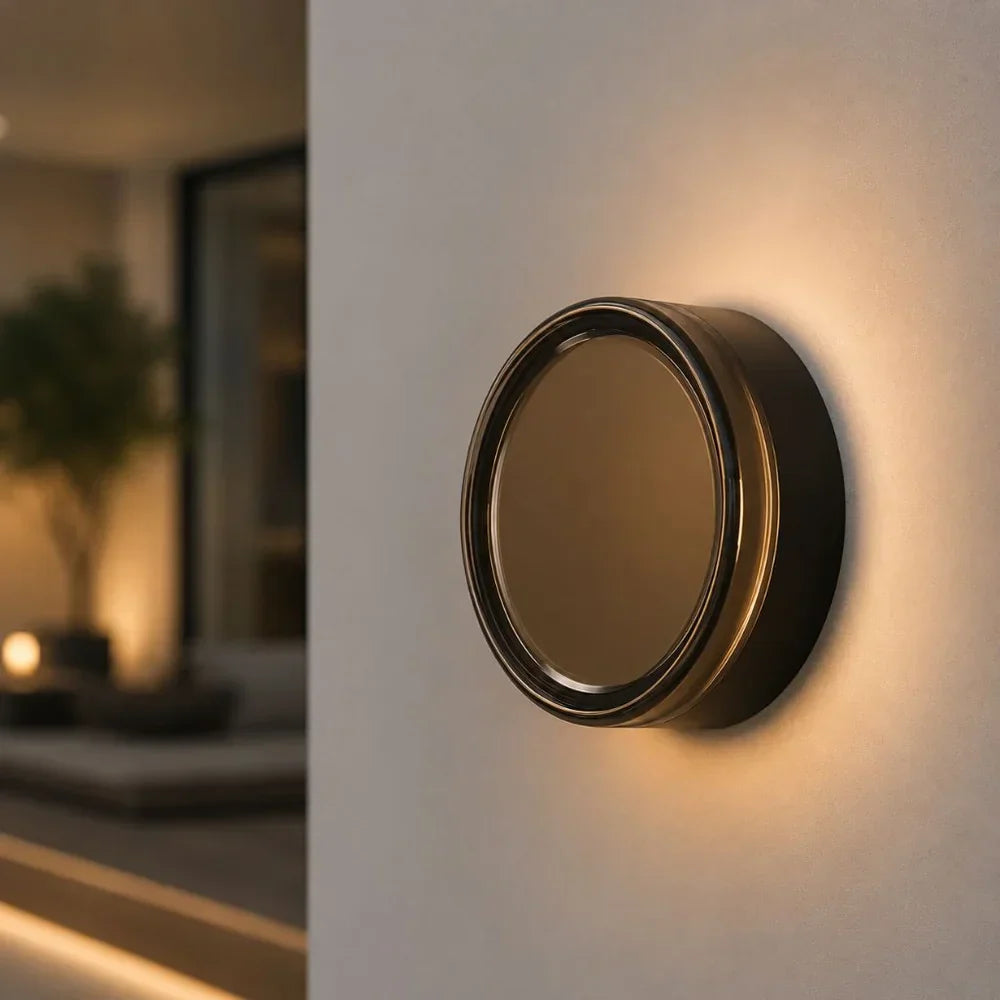 Round LED Wall Sconce IP65 CCT Switch Indoor Outdoor Lamp