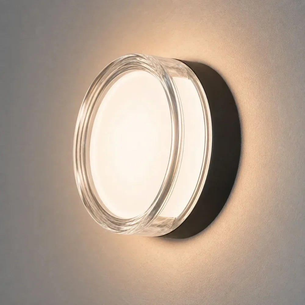 Round LED Wall Sconce IP65 CCT Switch Indoor Outdoor Lamp