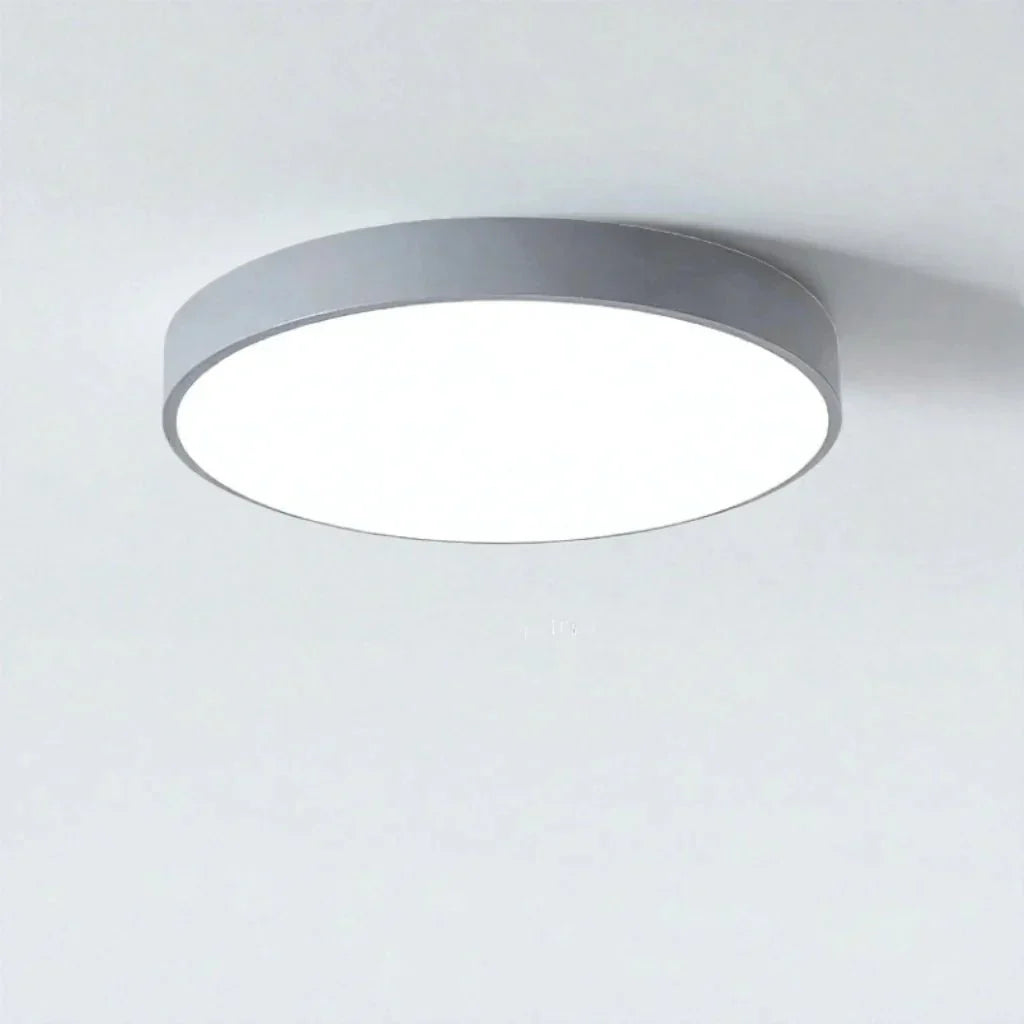 Round Slim Semi Flush Ceiling Light Fixture For Living Room