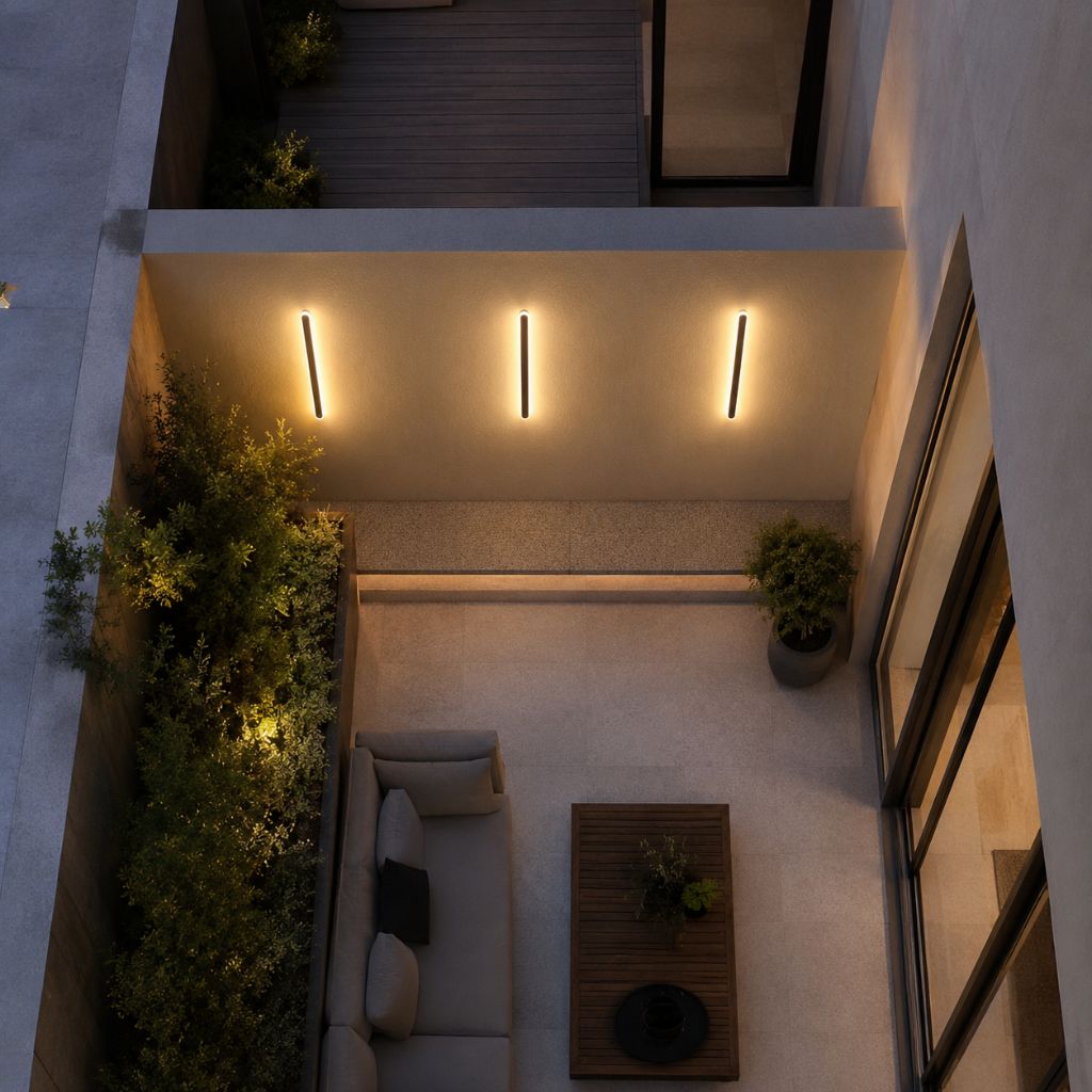 Rounded Edge Aluminium Outdoor Wall Light