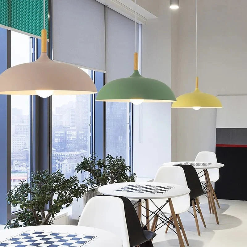 Scandinavian Oak LED Pendant Lamp