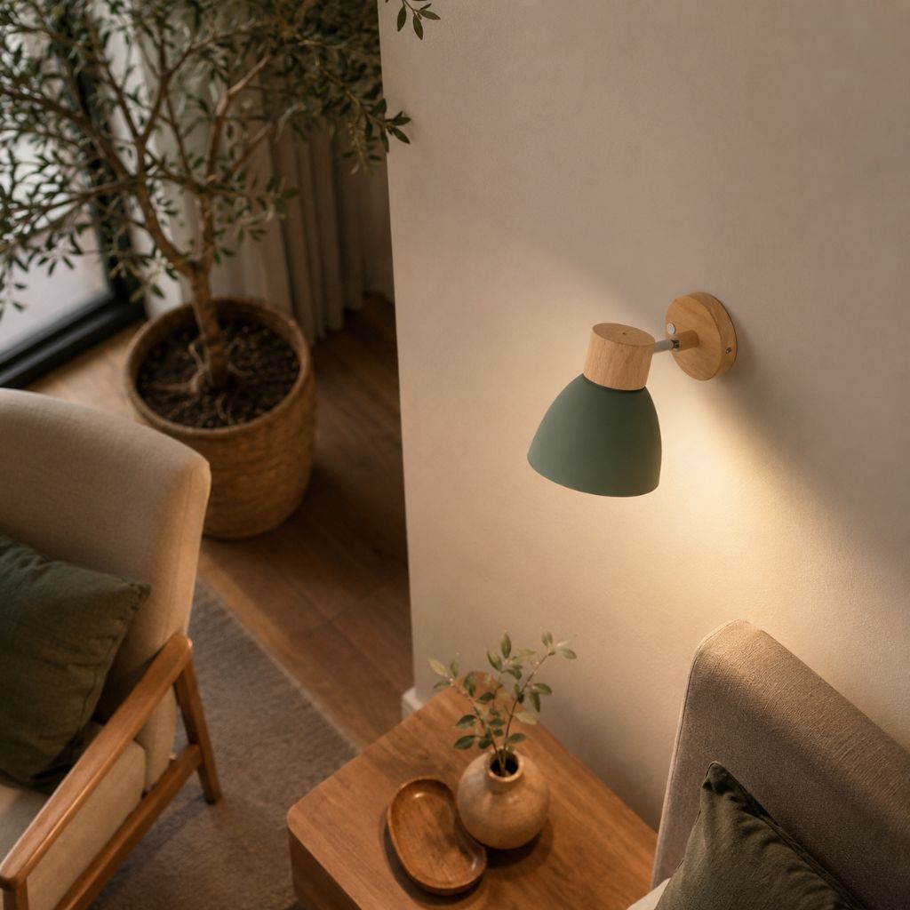 Scandinavian Wooden Wall Light Sconce