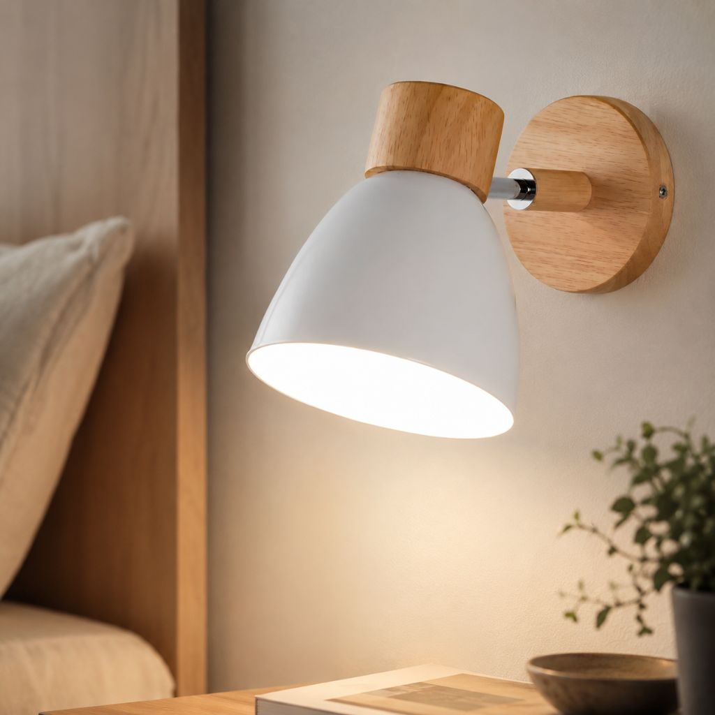 Scandinavian Wooden Wall Light Sconce