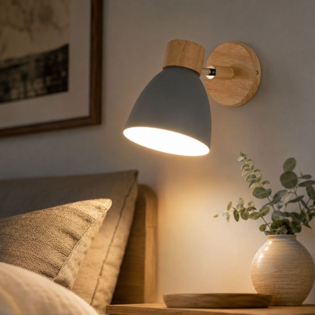 Scandinavian Wooden Wall Light Sconce