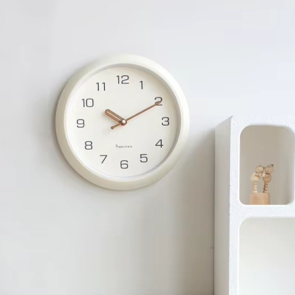 SoftOrb Scandinavian Cream Silent Wall Clock