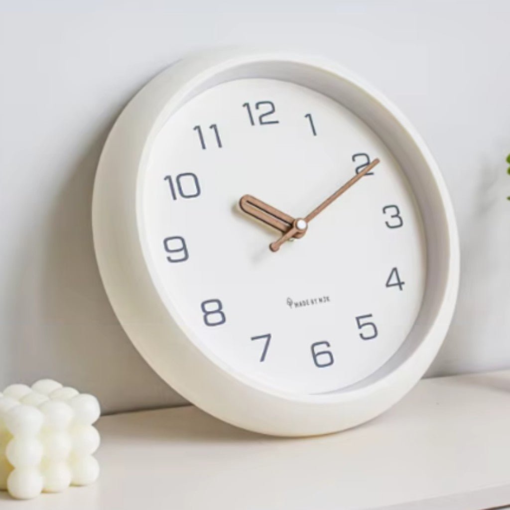 SoftOrb Scandinavian Cream Silent Wall Clock