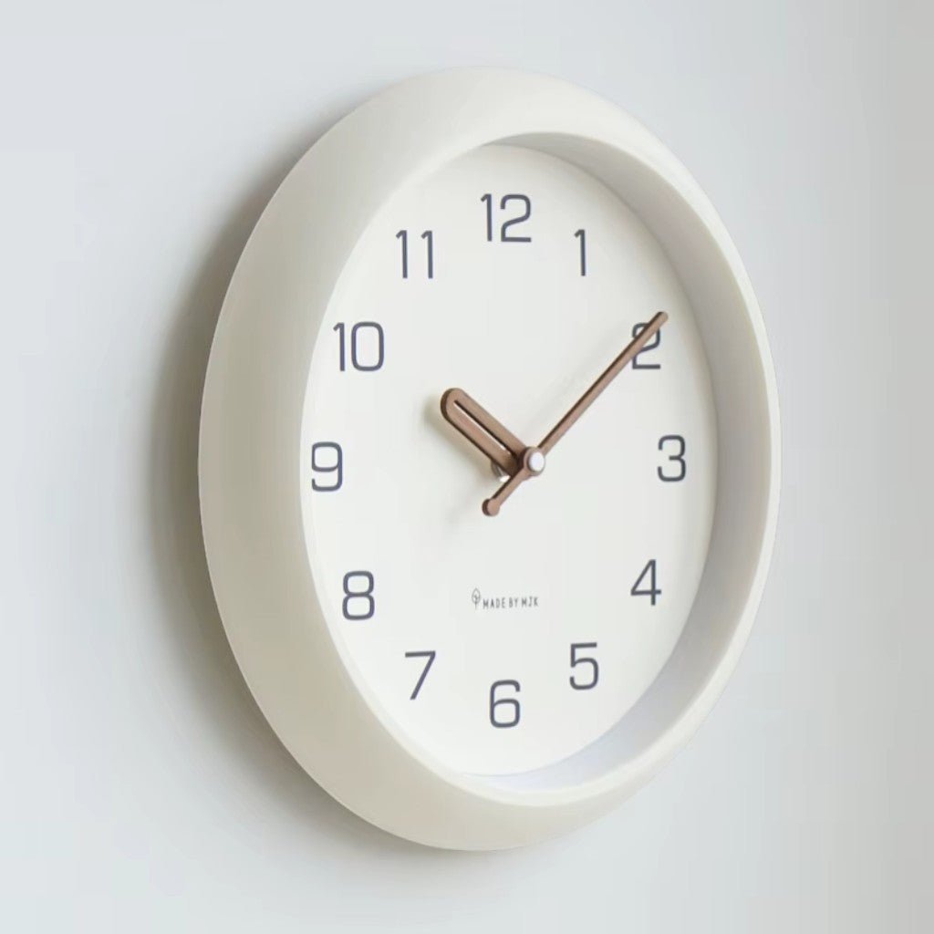 SoftOrb Scandinavian Cream Silent Wall Clock