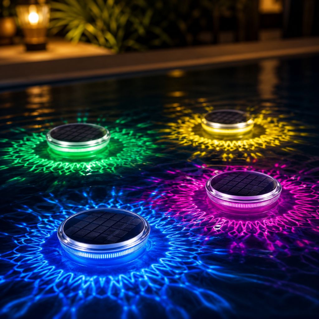Solar Colorful LED Floating Pool Lights With Remote Control