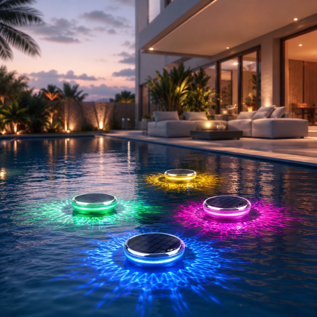 Solar Colorful LED Floating Pool Lights With Remote Control