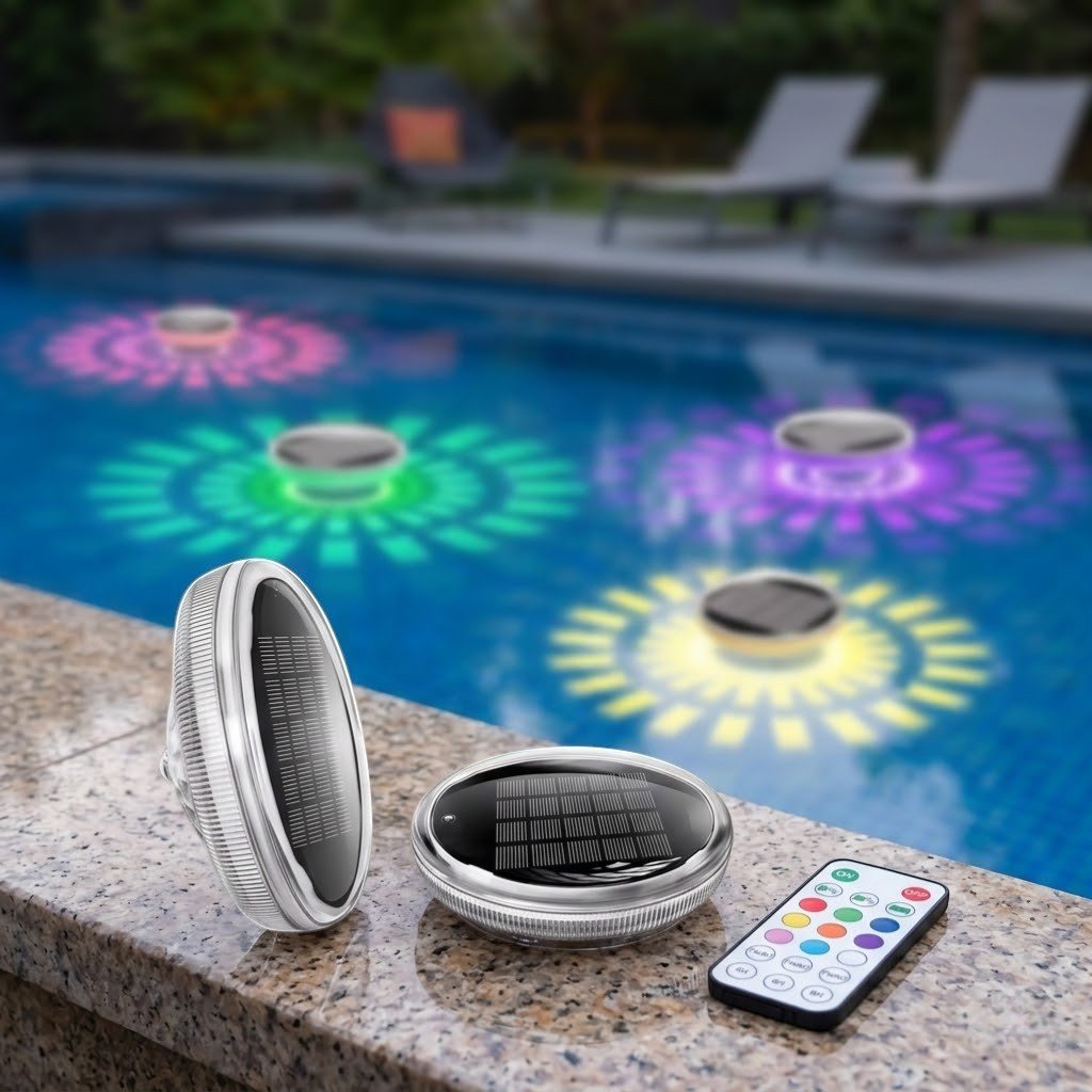 Solar Colorful LED Floating Pool Lights With Remote Control