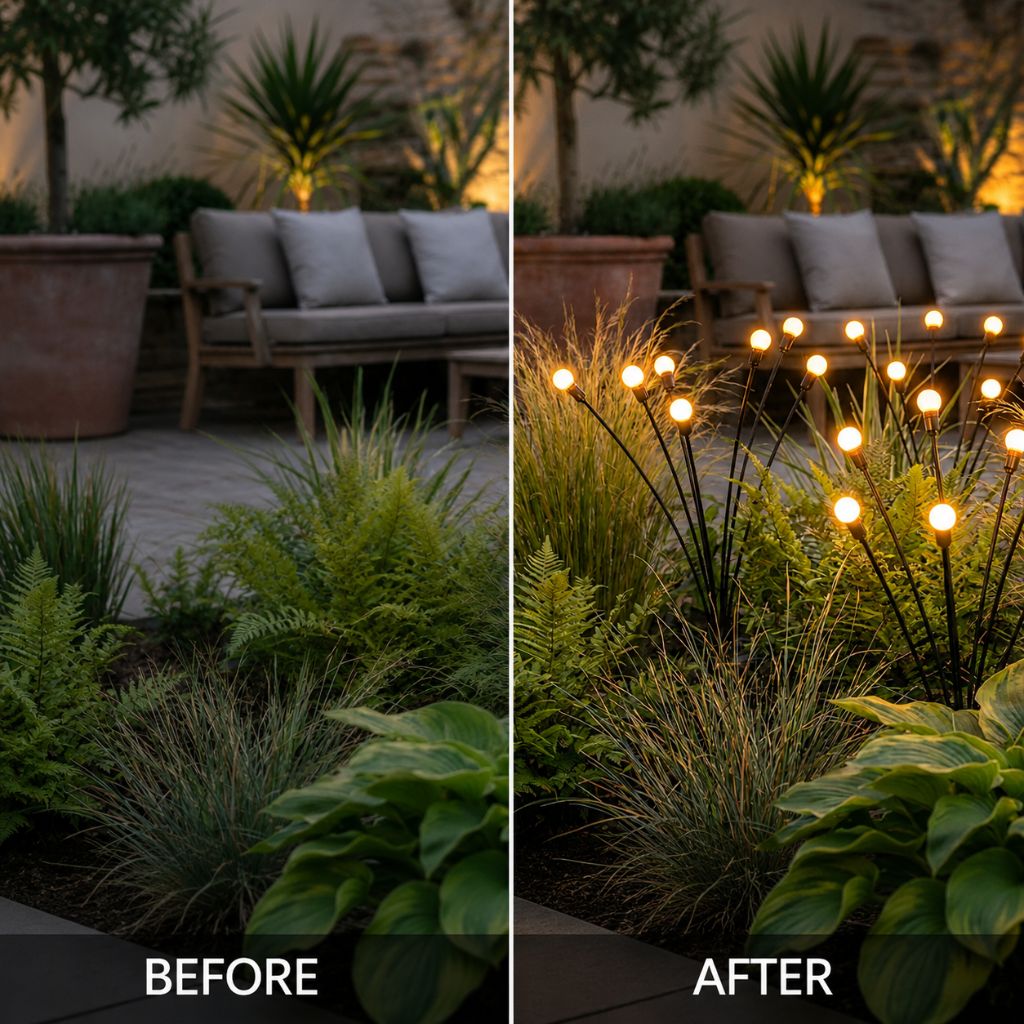 Solar Firefly Garden Light IP65 Waterproof Stake Lamp Outdoor Light