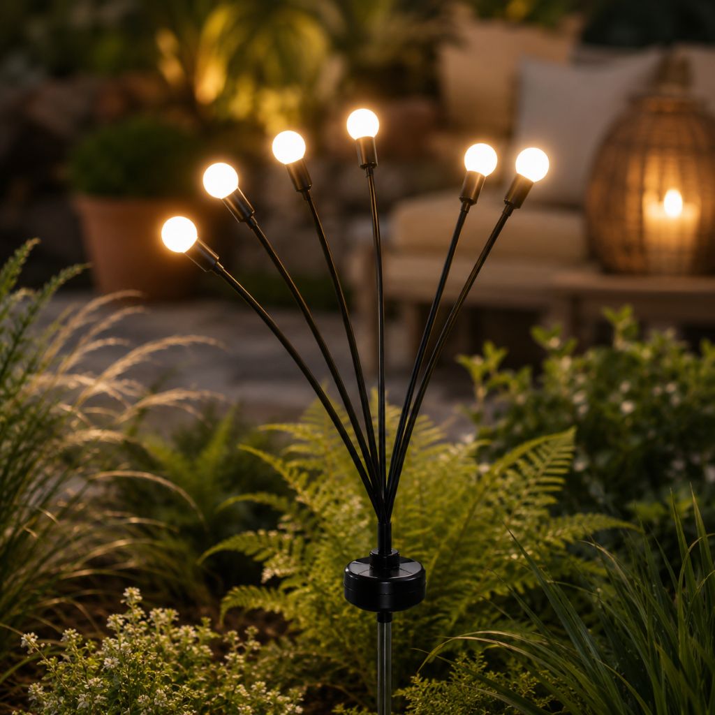 Solar Firefly Garden Light IP65 Waterproof Stake Lamp Outdoor Light
