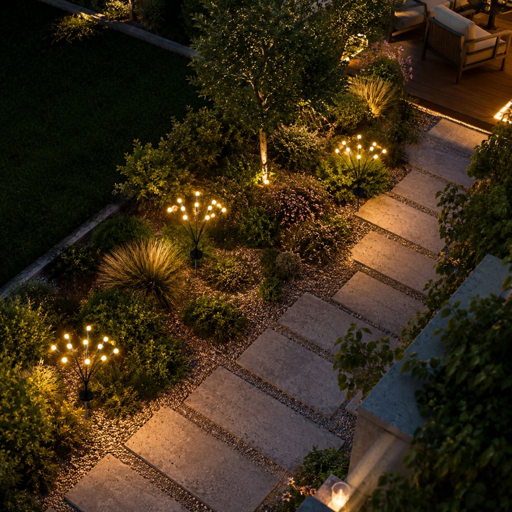 Solar Firefly Garden Light IP65 Waterproof Stake Lamp Outdoor Light