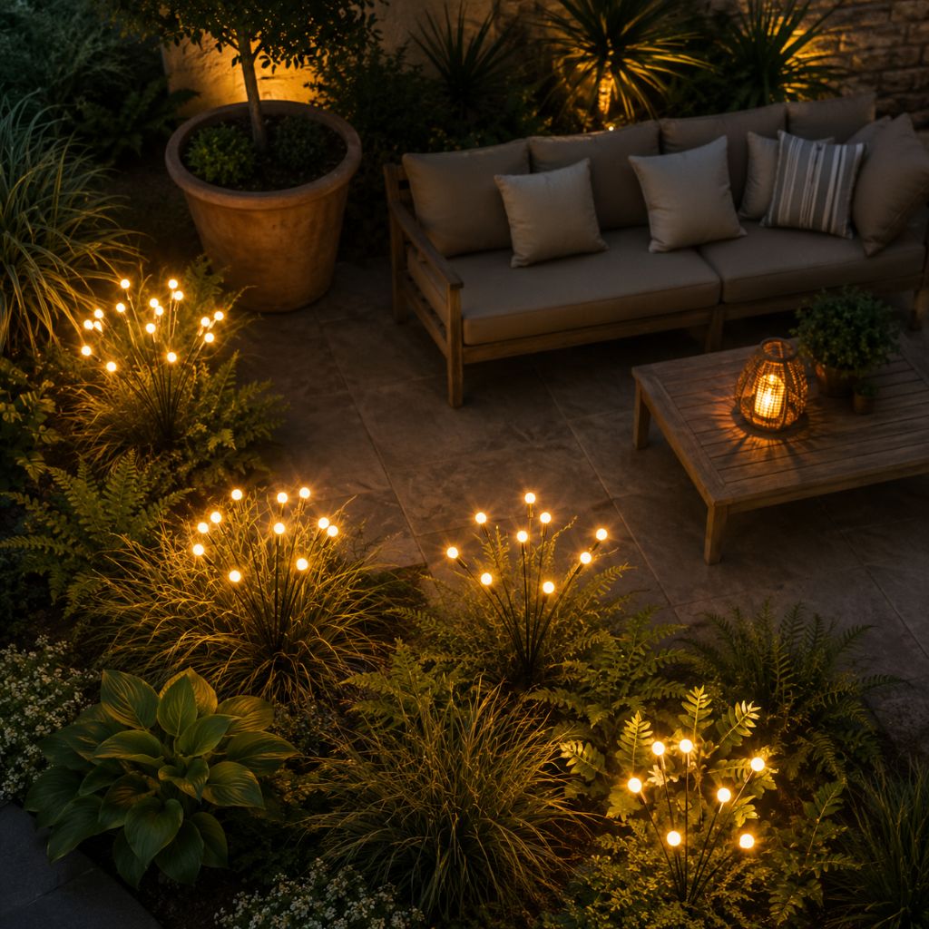 Solar Firefly Garden Light IP65 Waterproof Stake Lamp Outdoor Light
