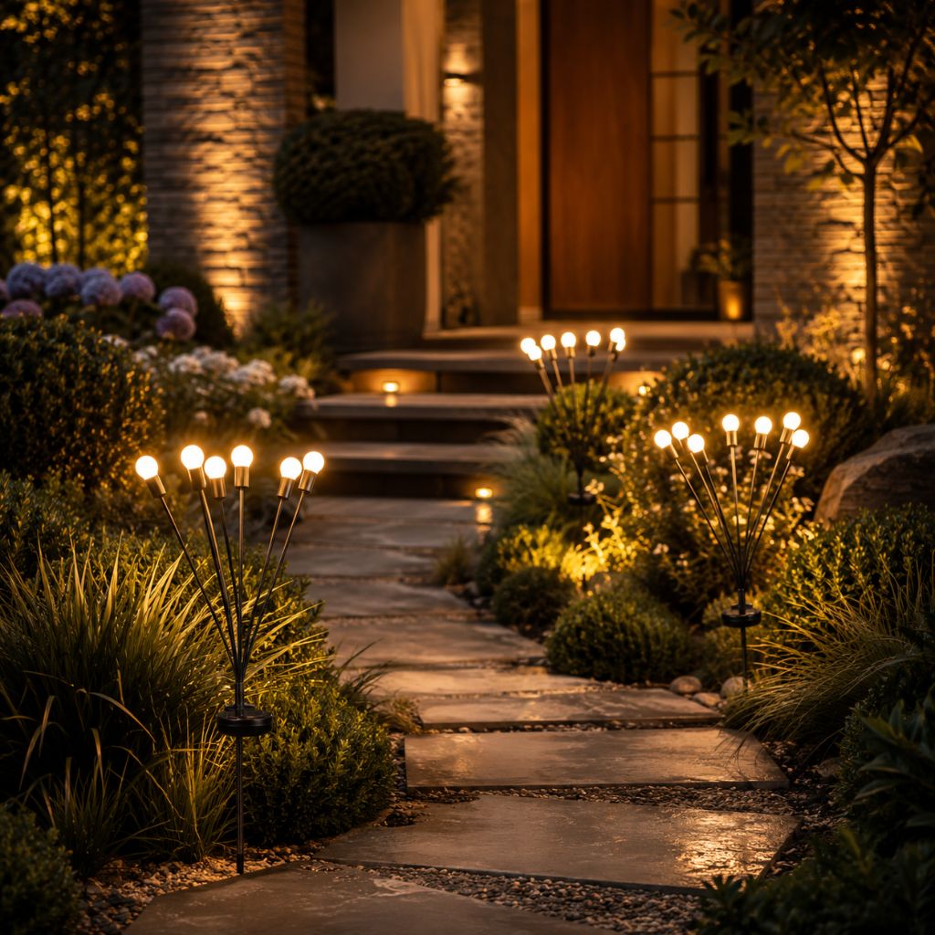 Solar Firefly Garden Light IP65 Waterproof Stake Lamp Outdoor Light
