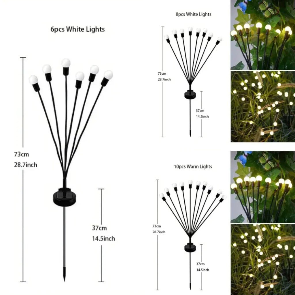 Solar Firefly Garden Light IP65 Waterproof Stake Lamp Outdoor Light