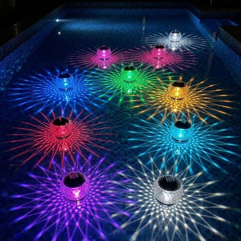 Solar Floating Pool Lights RGB Colour Changing - Waterproof LED Ball