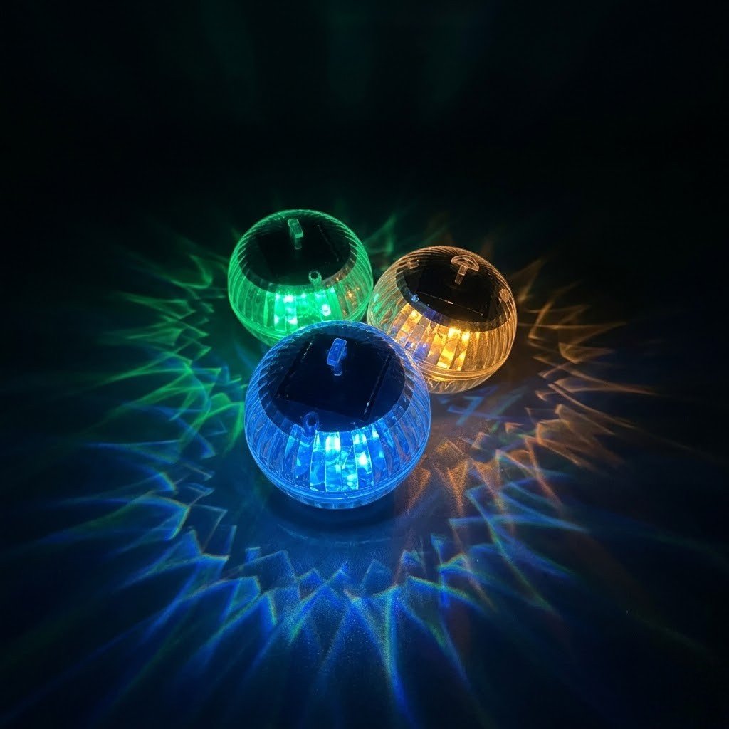 Solar Floating Pool Lights RGB Colour Changing - Waterproof LED Ball