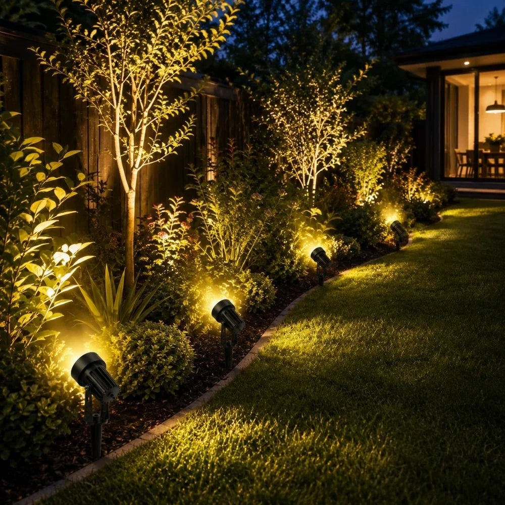 Solar Garden Spotlights - 4-Pack IP65 Waterproof LED Light