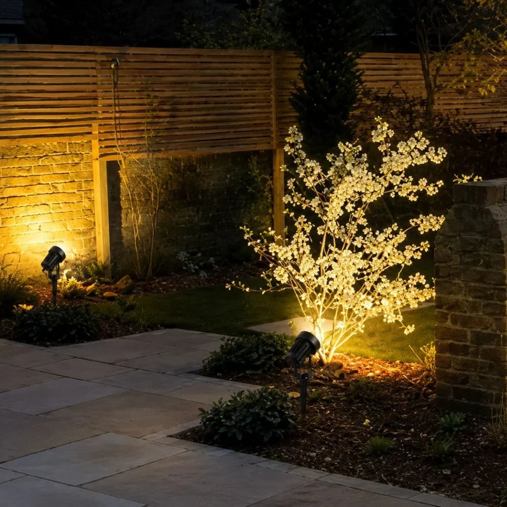 Solar Garden Spotlights - 4-Pack IP65 Waterproof LED Light