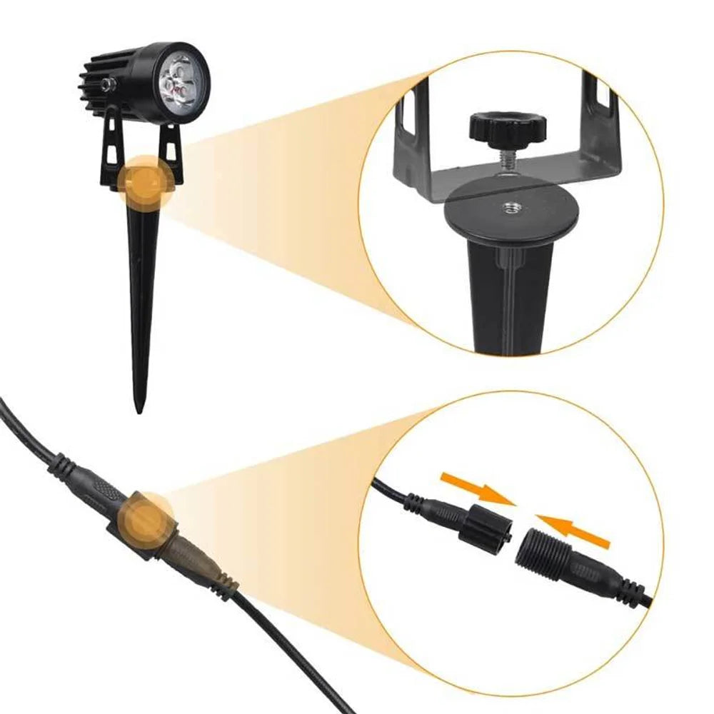 Solar Garden Spotlights - 4-Pack IP65 Waterproof LED Light