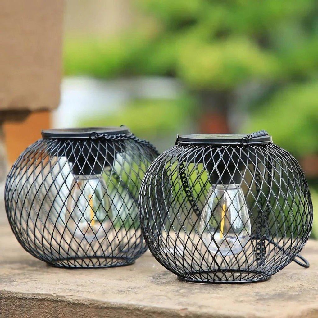 Solar Hanging Lantern Outdoor IP65 Waterproof Auto Sensor