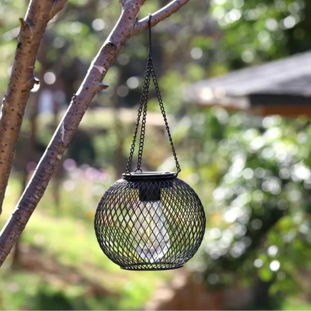 Solar Hanging Lantern Outdoor IP65 Waterproof Auto Sensor